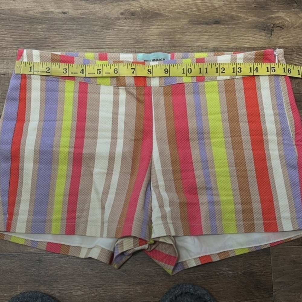 Colorful Striped Women Shorts - Picture 3 of 4
